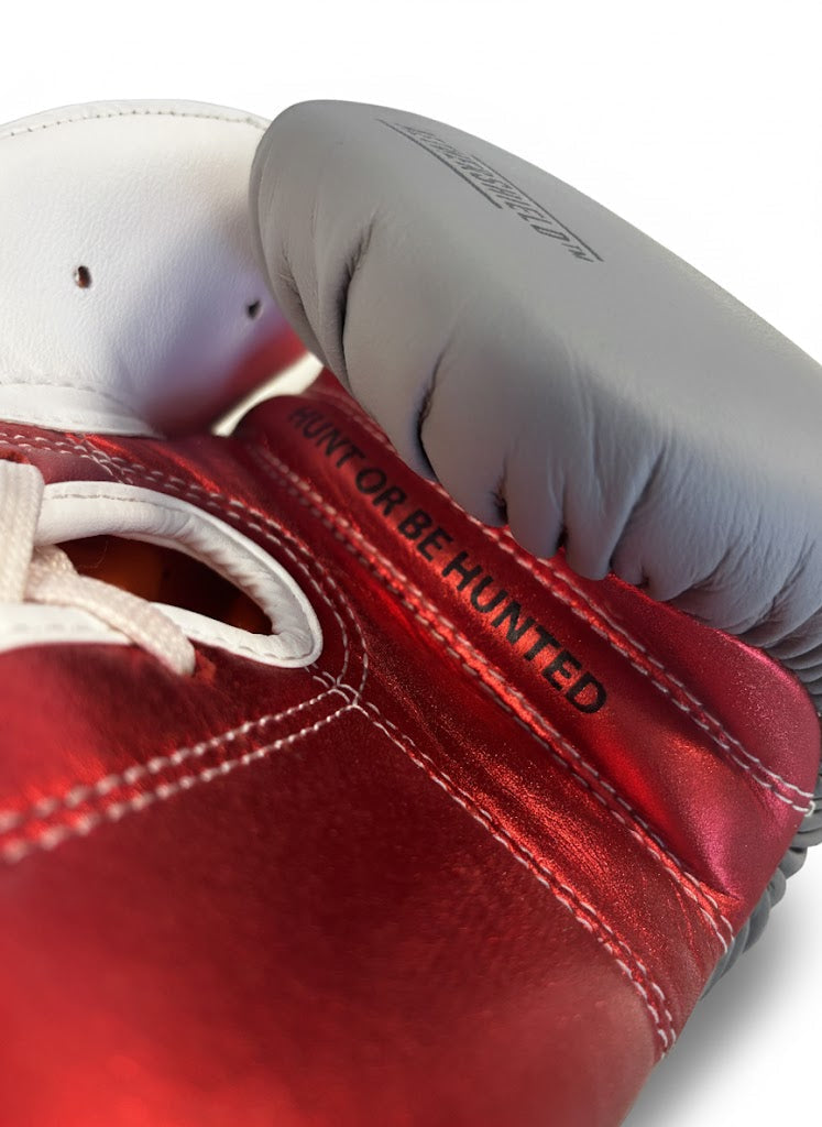 TRAPEX PRO GREY/RED SPARRING GLOVE - THE BOXING TRIBE